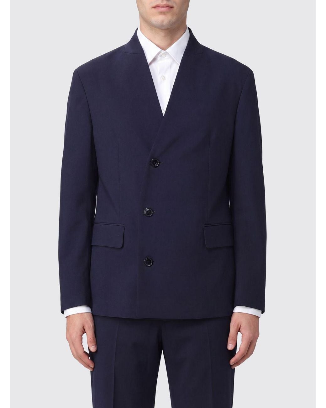 Giorgio Armani Blue Double-Breasted Blazer for men