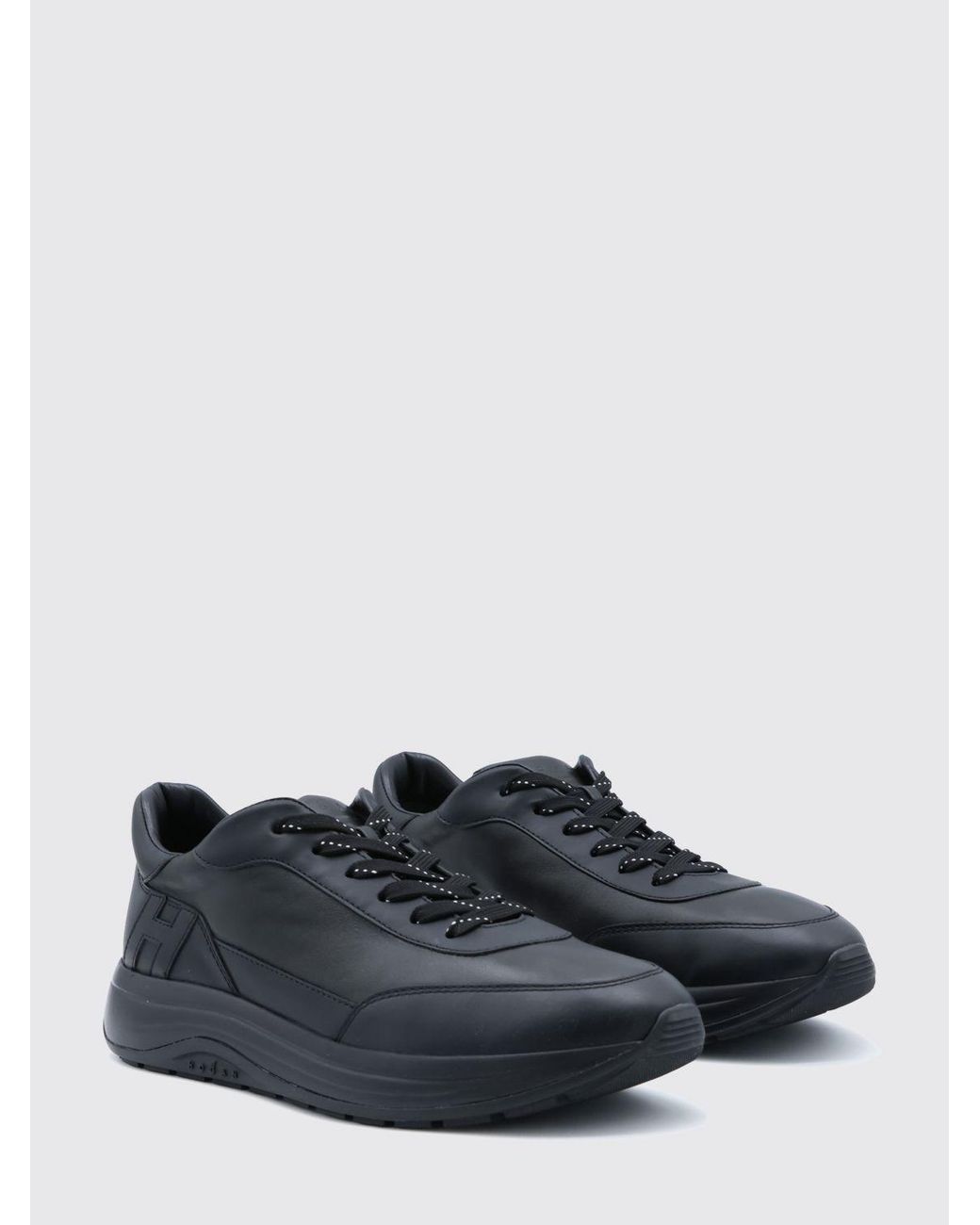Hogan Blue Hi-Light Smooth Calfskin Leather Sneakers With Tone-On-Tone H Logo for men