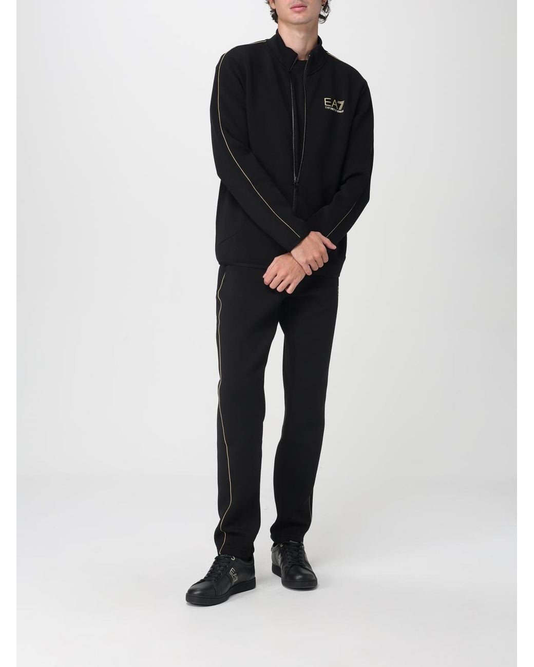 EA7 Black Trousers for men
