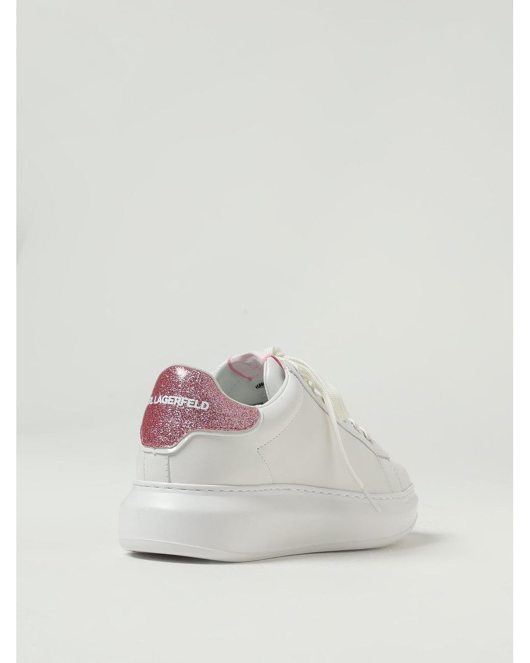 Karl Lagerfeld White Kapri Leather Sneakers