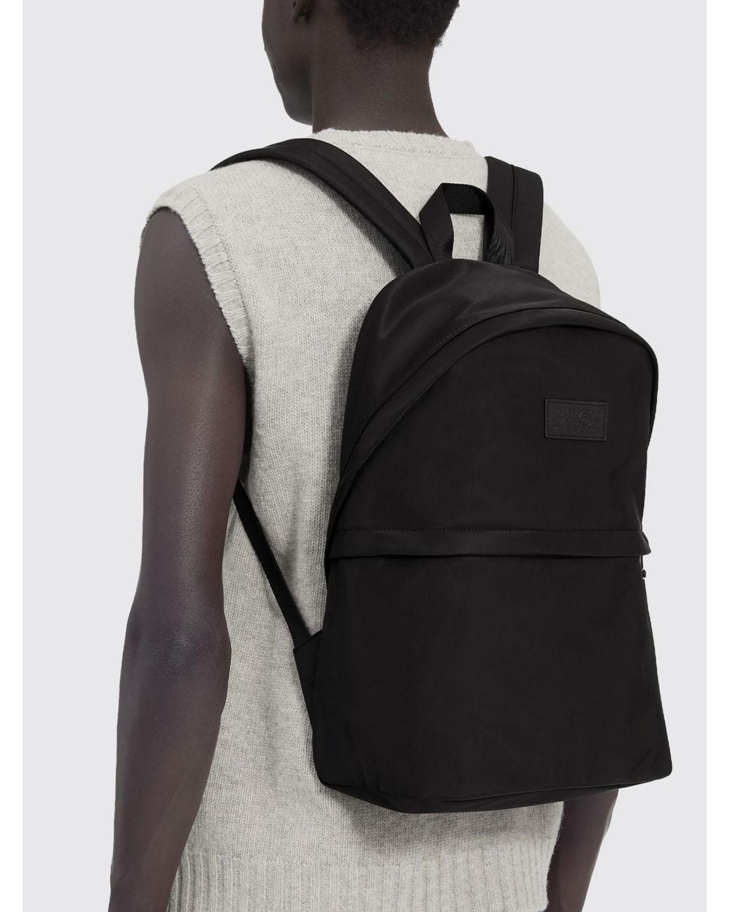 MM6 by Maison Margiela Black Backpack for men