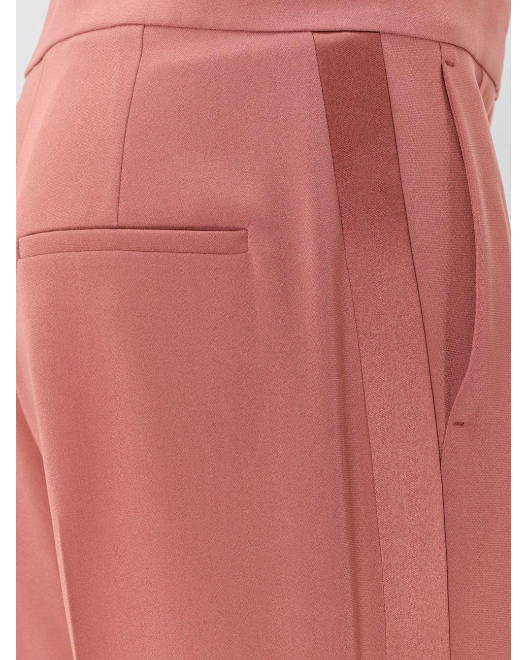 Max Mara Red Criªpe High-Waisted Skinny Trousers
