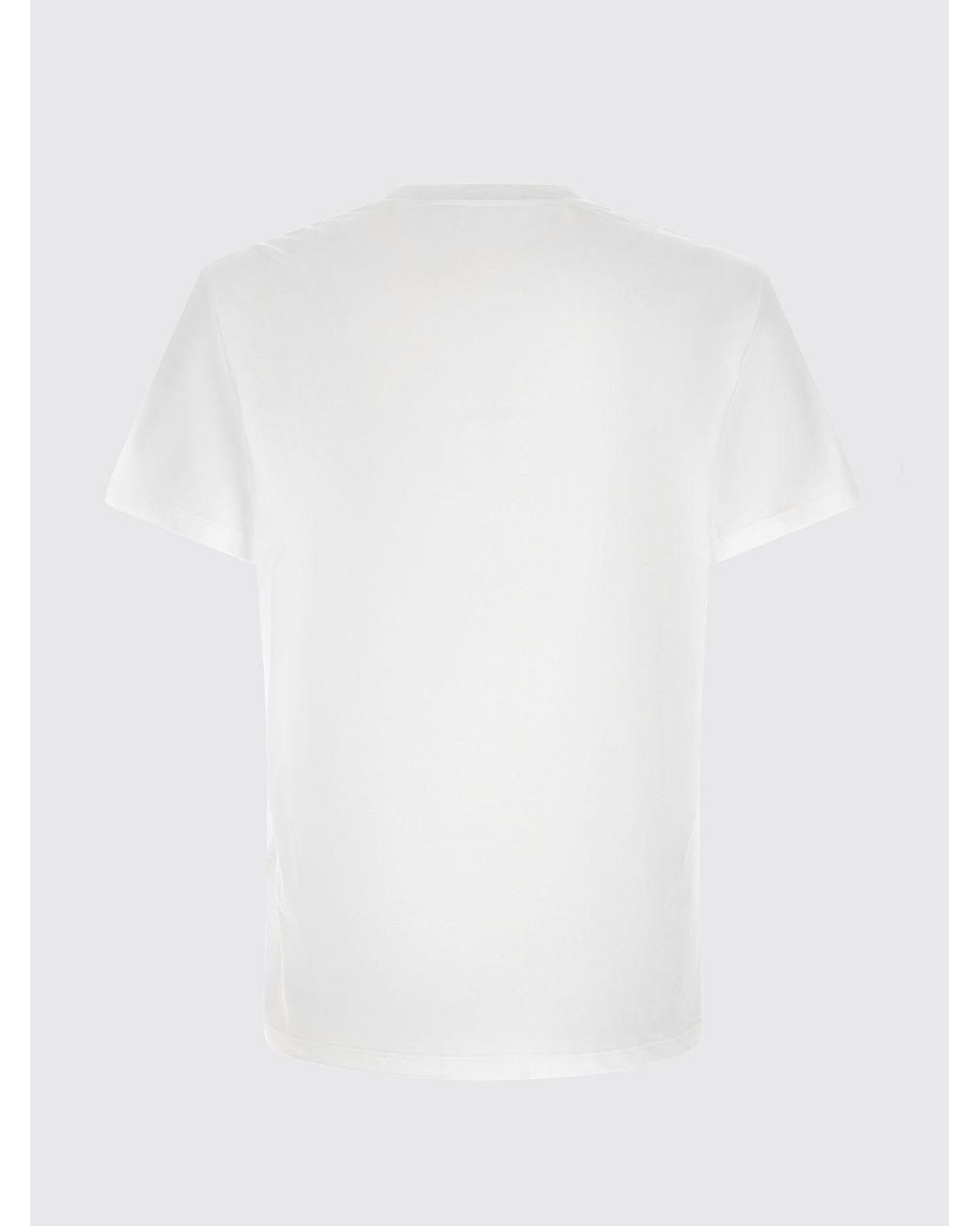 Valentino Garavani White Crew Neck Cotton T-Shirt With Vlogo Signature for men
