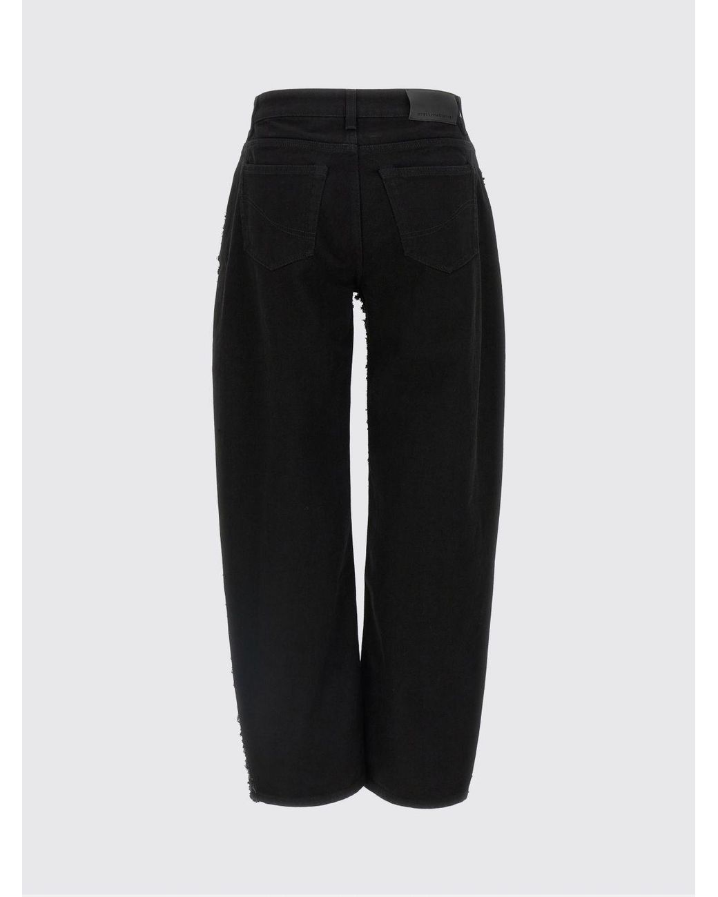 Stella McCartney Blue Denim Jeans With Bouclé Inserts