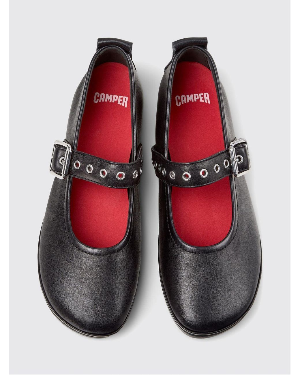 Camper White Right Nina Mary Jane Flats