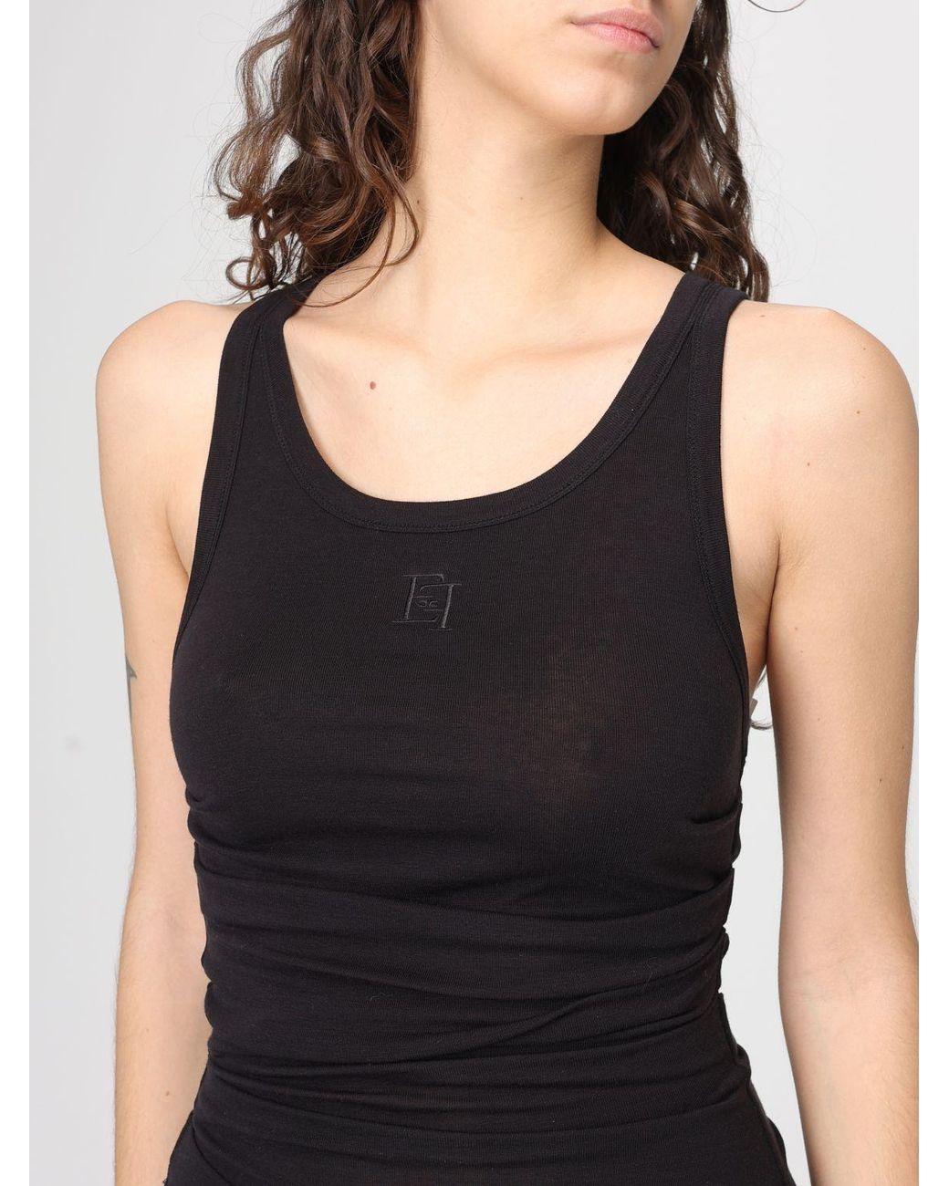 Elisabetta Franchi Black Midi Dress