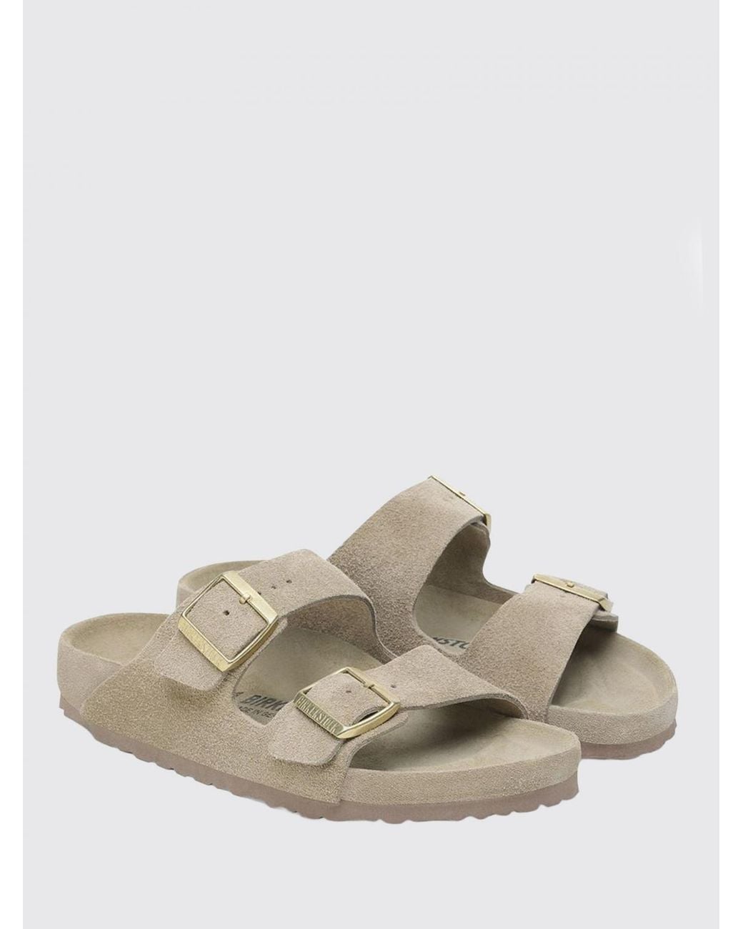 Birkenstock White Arizona Suede Sandals