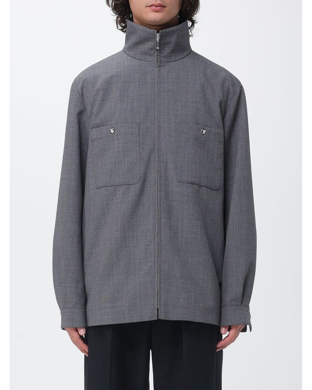 Valentino Gray Wool Blend Jacket for men