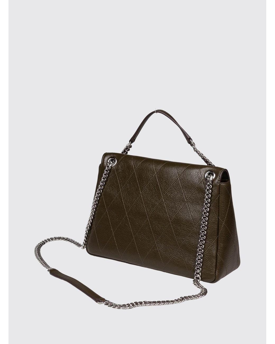 Tory Burch Gray Charlie Double T Quilted Leather Shoulder Bag