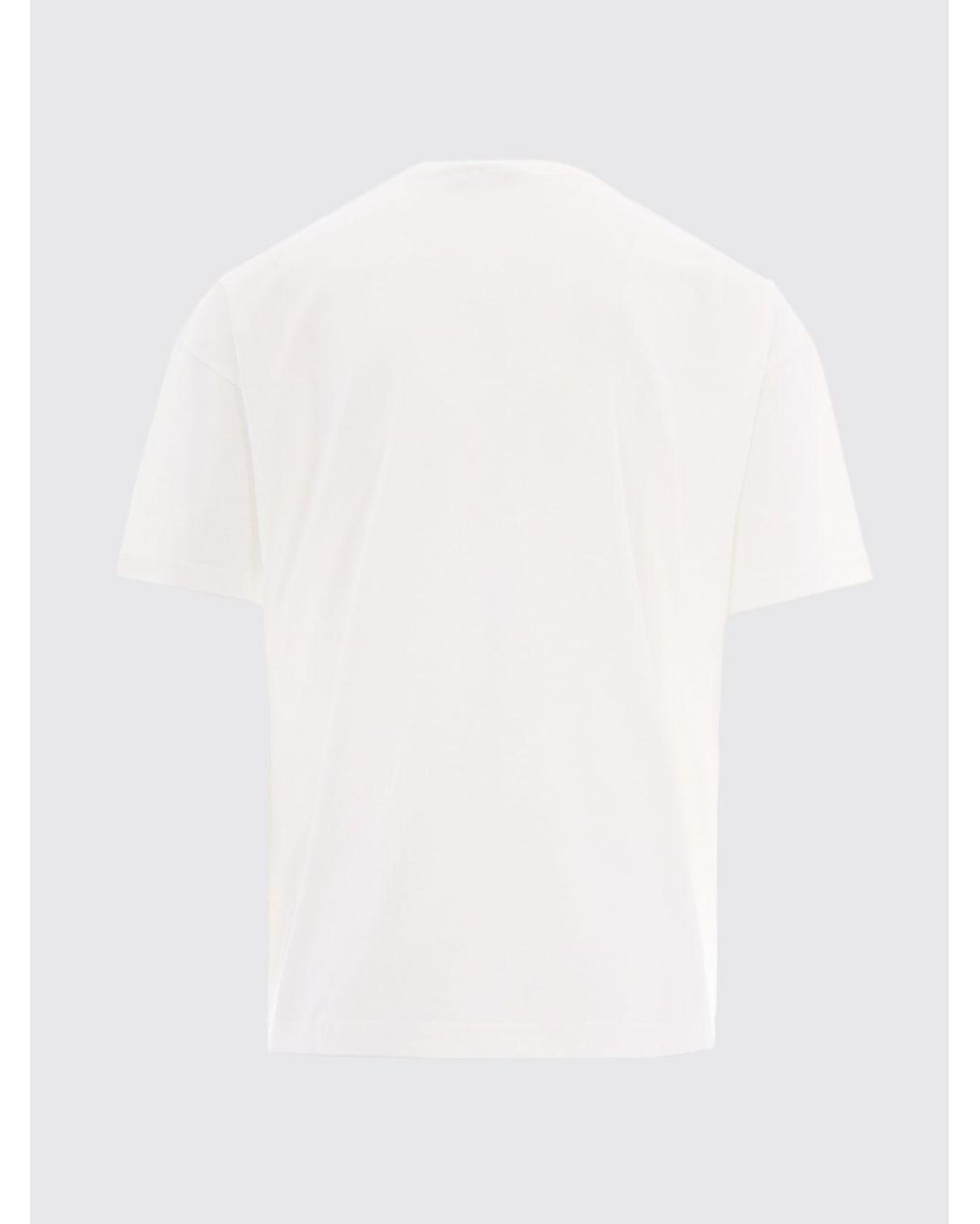 A.P.C. White Cotton T-Shirt With Contrast Logo And Dropped Shoulders for men