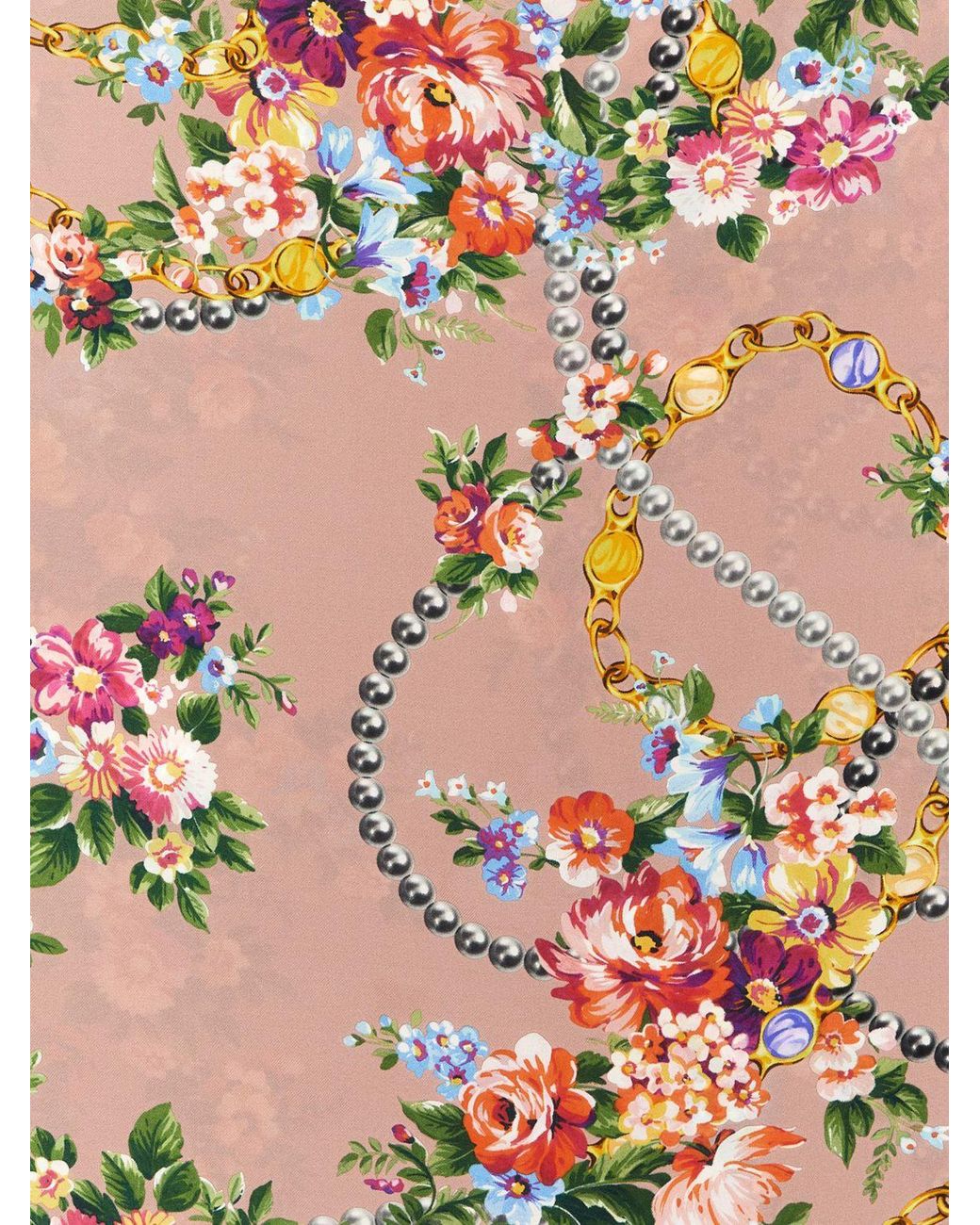 Dolce & Gabbana White Dolce &Amp Gabbana Silk Scarf With Floral Print