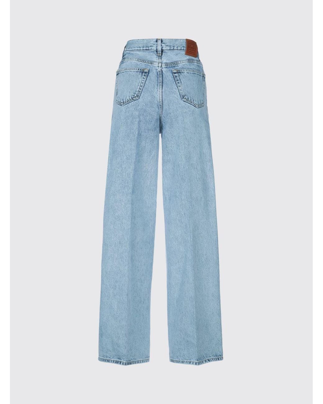 Totême  Blue Cotton Denim Straight Jeans