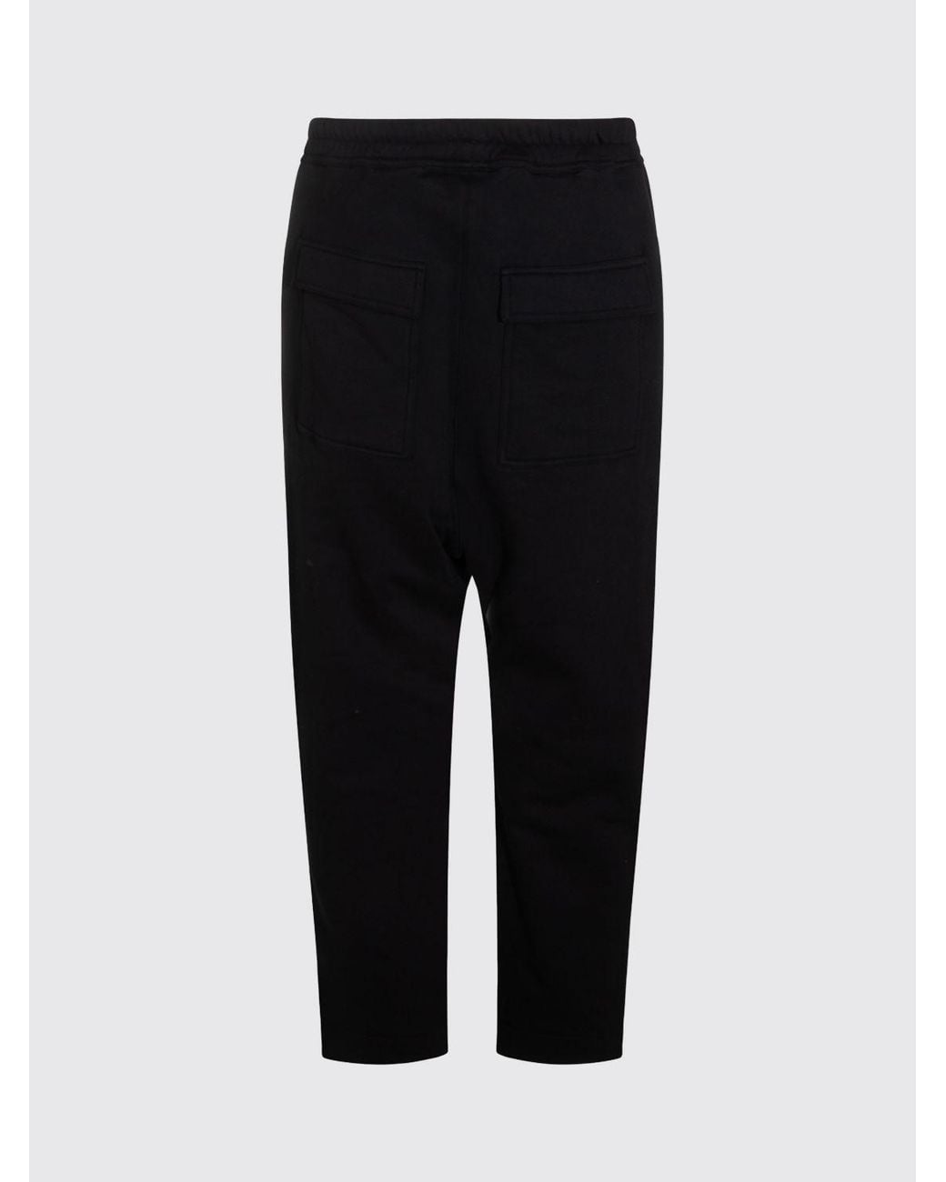 Thom Krom Black Cotton Joggers With Elasticated Drawstring Waist for men