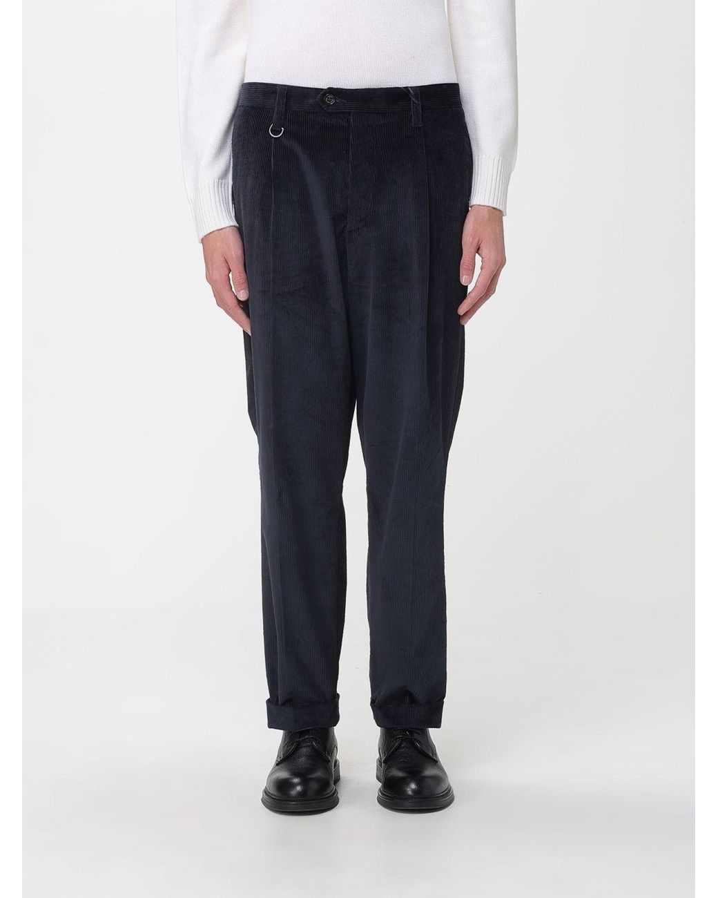 Paolo Pecora Blue Trousers for men