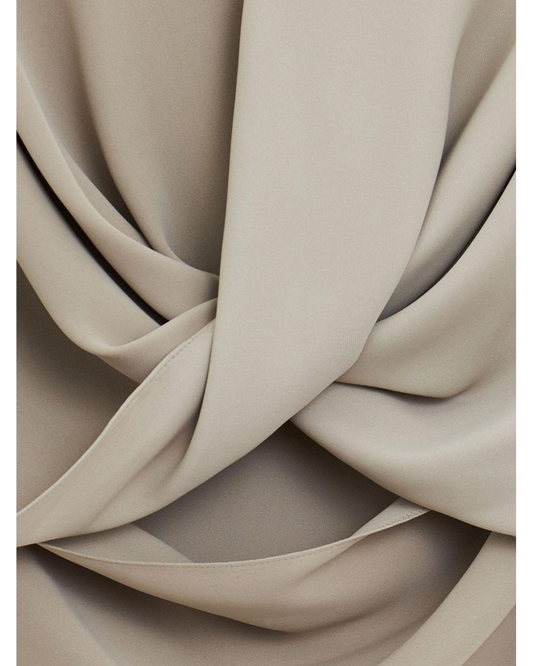 MM6 by Maison Margiela Gray Draped Cropped V-Neck Top
