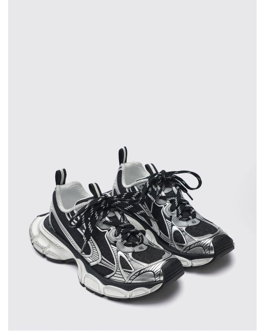 Balenciaga White 3Xl Laminated Mesh And Rubber Sneakers