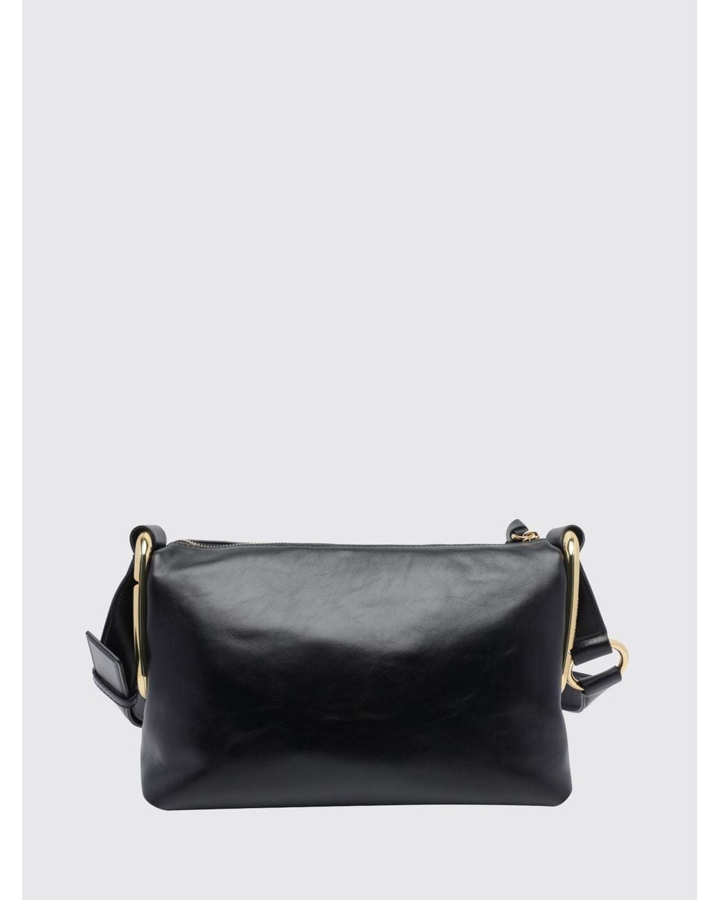 Marc Jacobs Black Juliette Leather Crossbody Bag With Double J Logo And Zip Closure