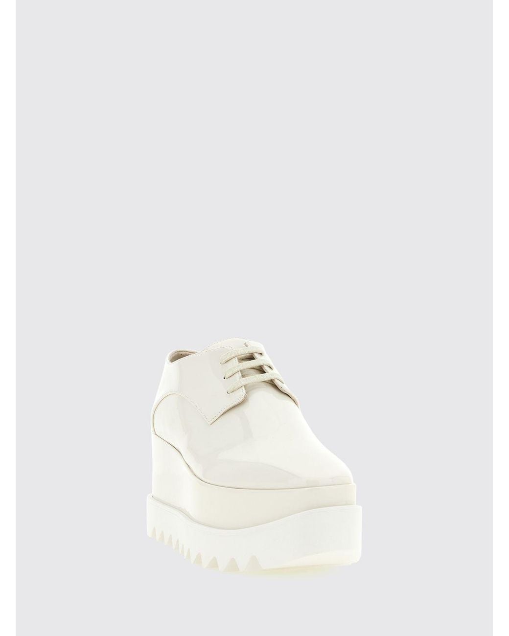 Stella McCartney Natural Elyse Platform Derby Shoes With Squared Toe