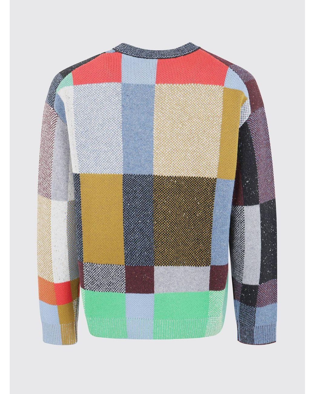 Paul Smith Multicolor Relaxed Fit Check Wool And Cotton Crewneck Jumper for men