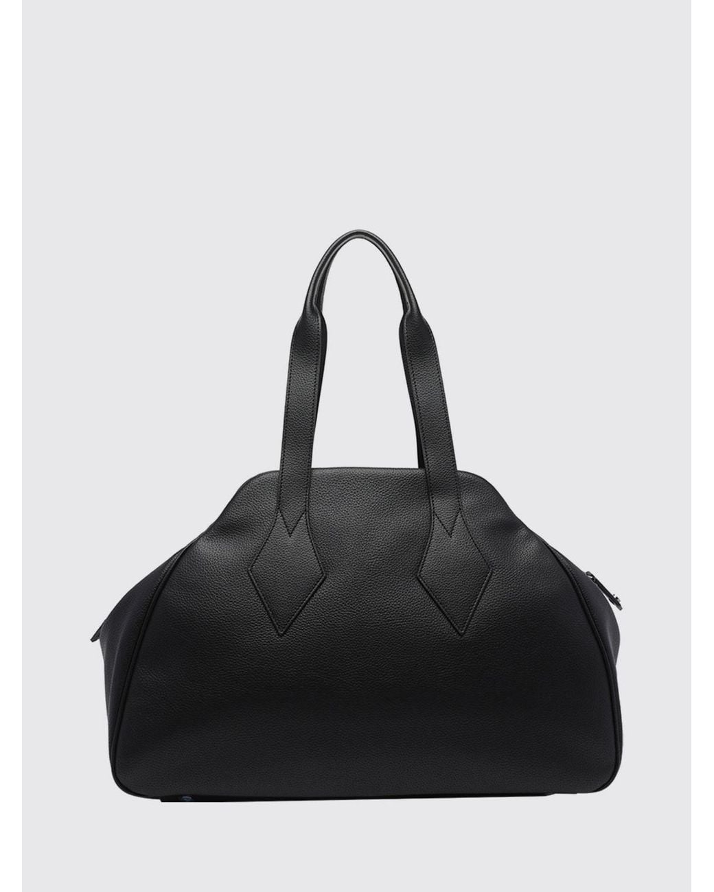 Vivienne Westwood Black Large Yasmine Shoulder Bag With Monogram And Orb Logo