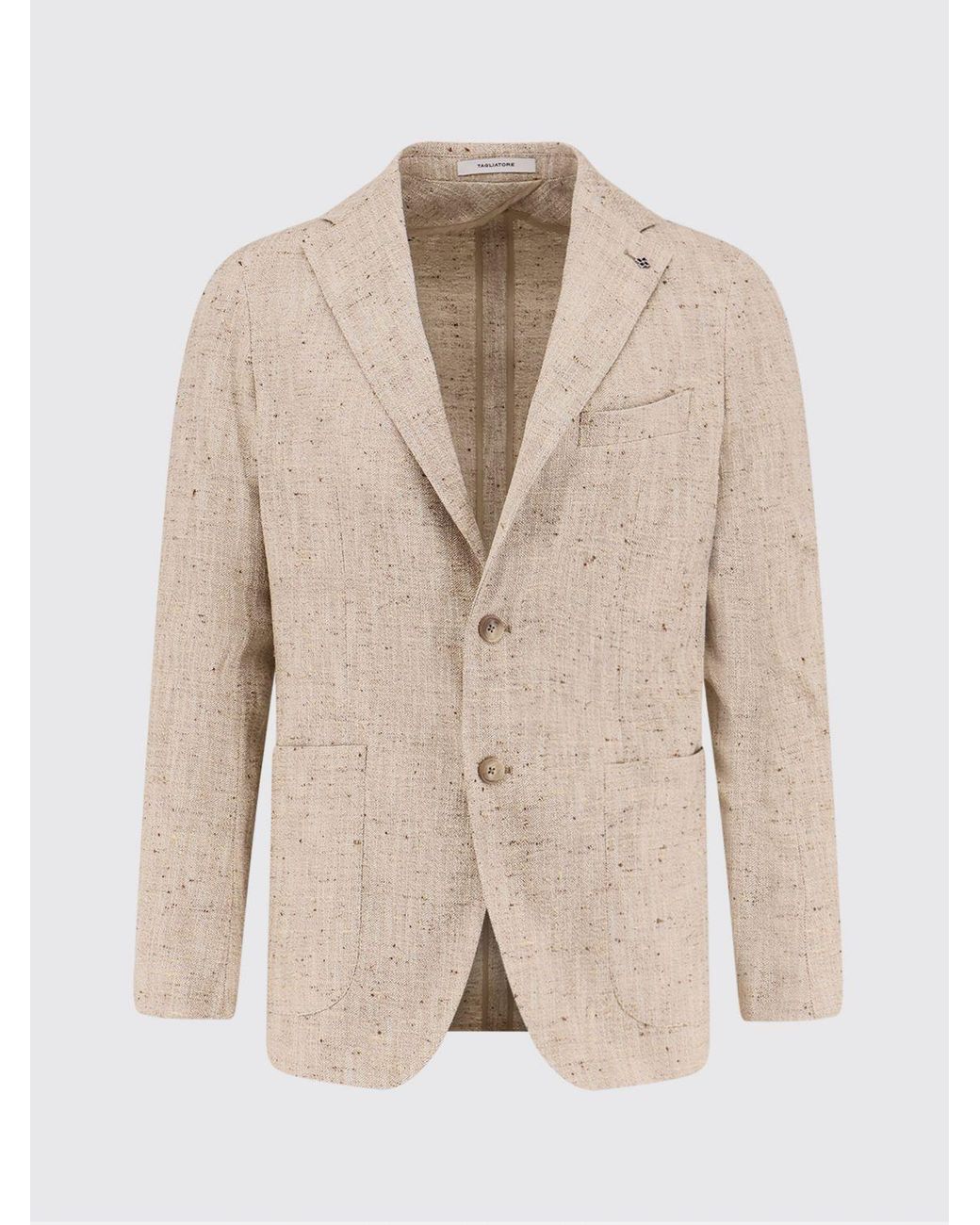 Tagliatore Natural Cotton And Silk Single-Breasted Blazer for men