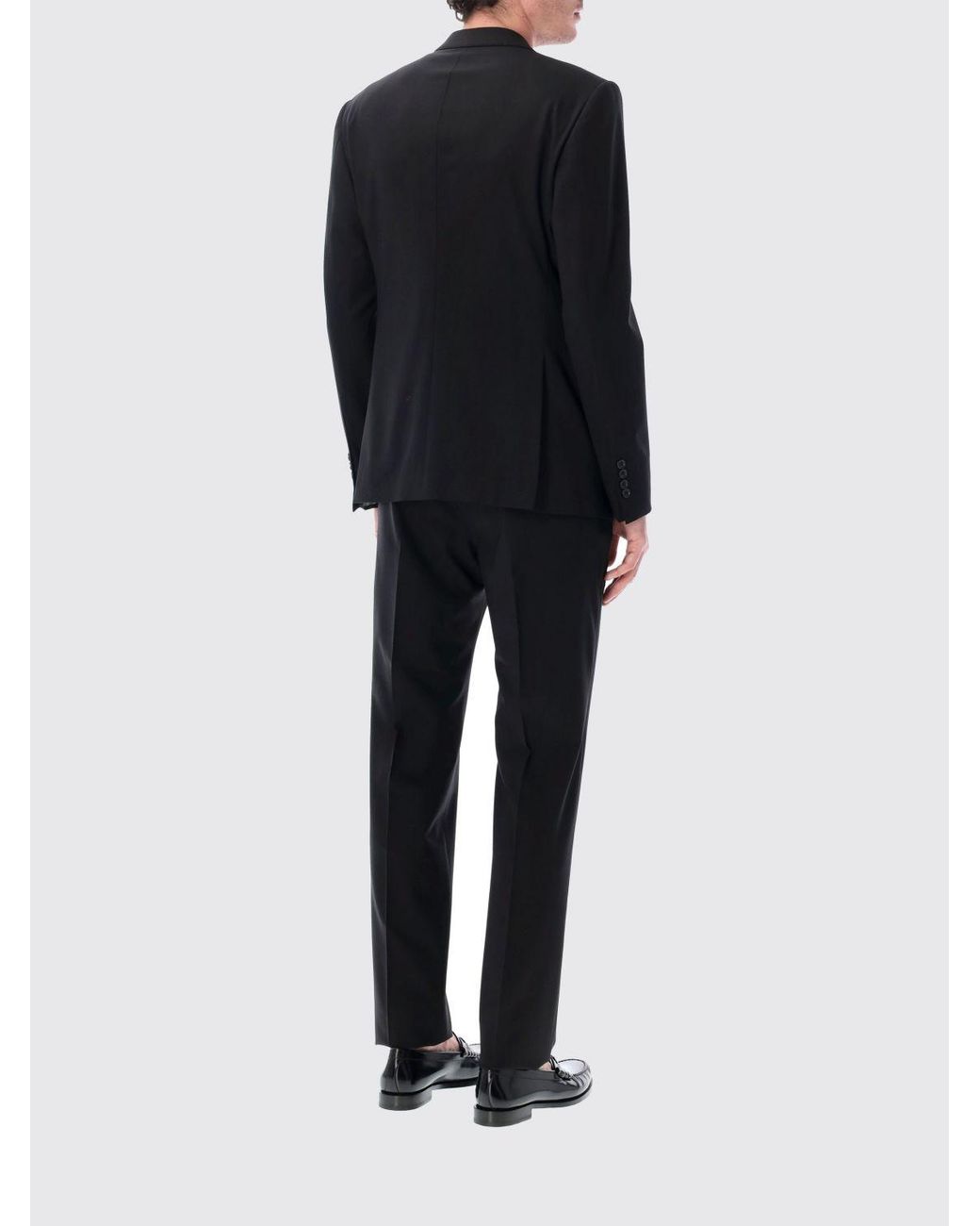 Emporio Armani Black Viscose Blend Single Breasted Dress for men