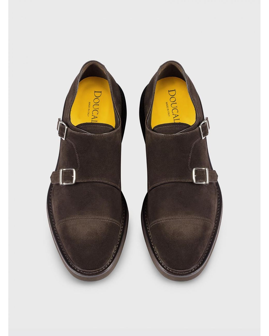 Doucal's Brown Suede Monk Strap for men