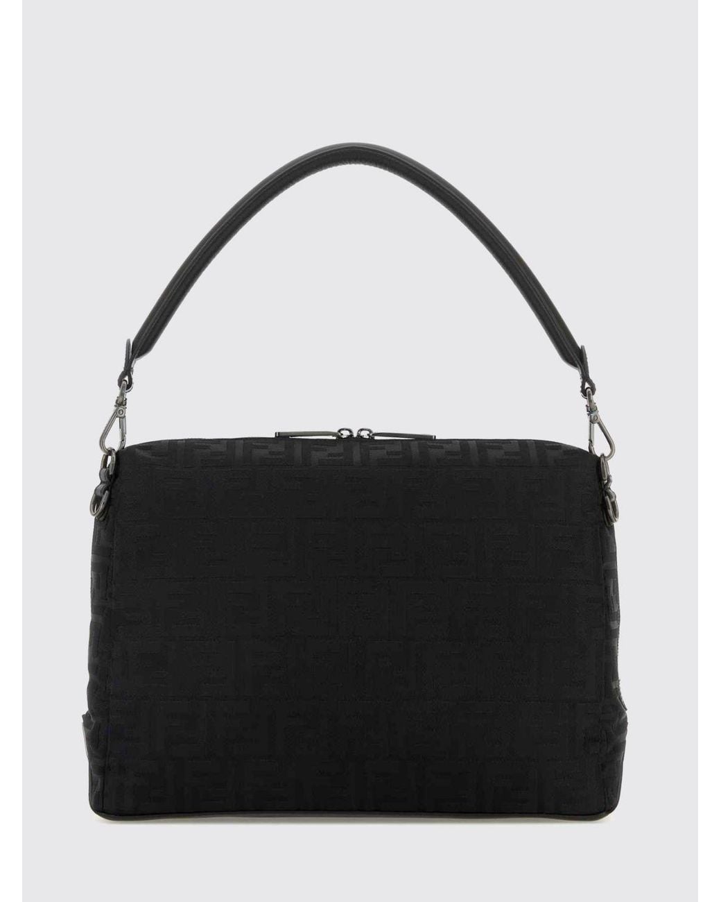 Fendi Black Lui Ff Monogram Nylon Shoulder Bag With Removable Handle for men
