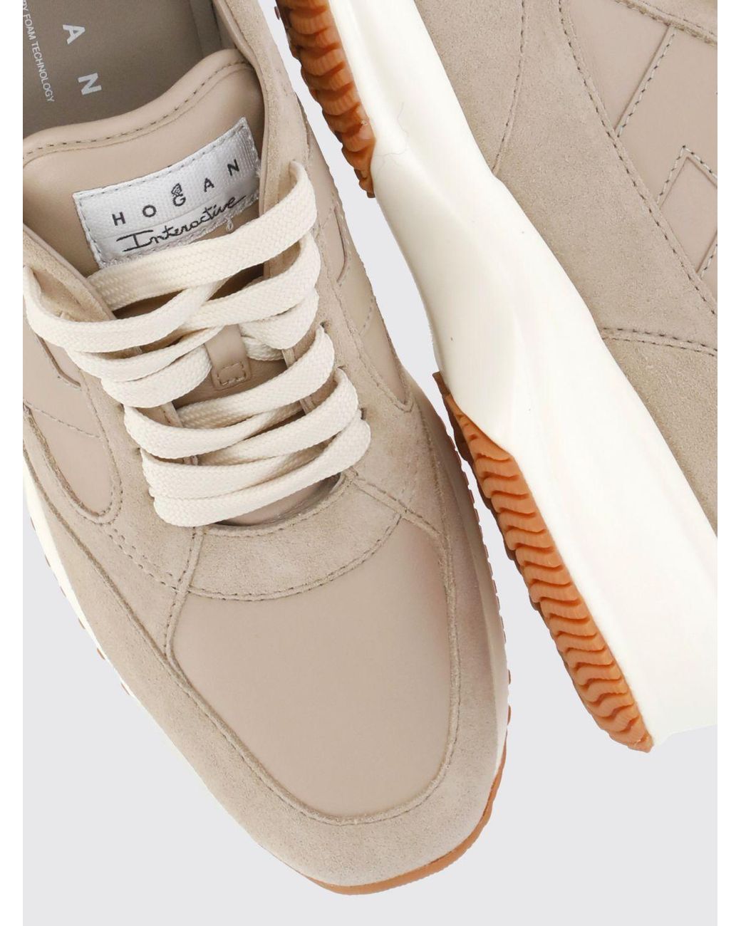 Hogan White Interactive Suede Sneakers
