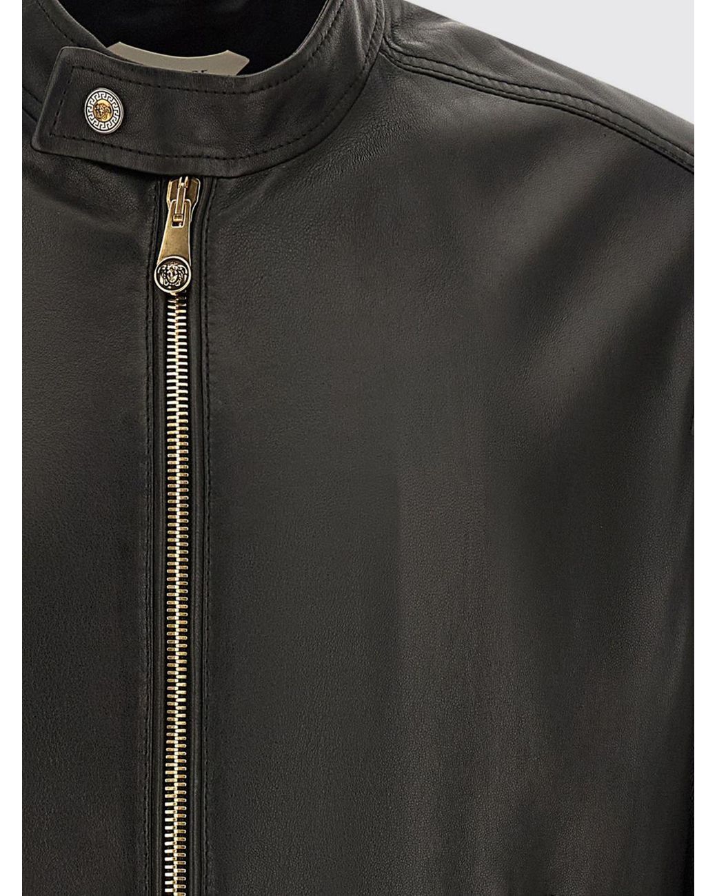 Giacca Biker di Versace in Black da Uomo