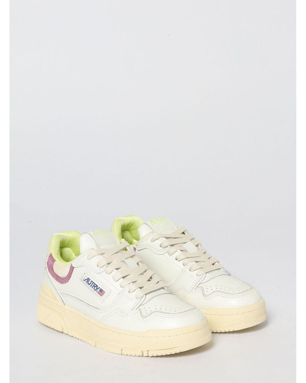 Autry Natural Clc Leather And Mesh Sneakers