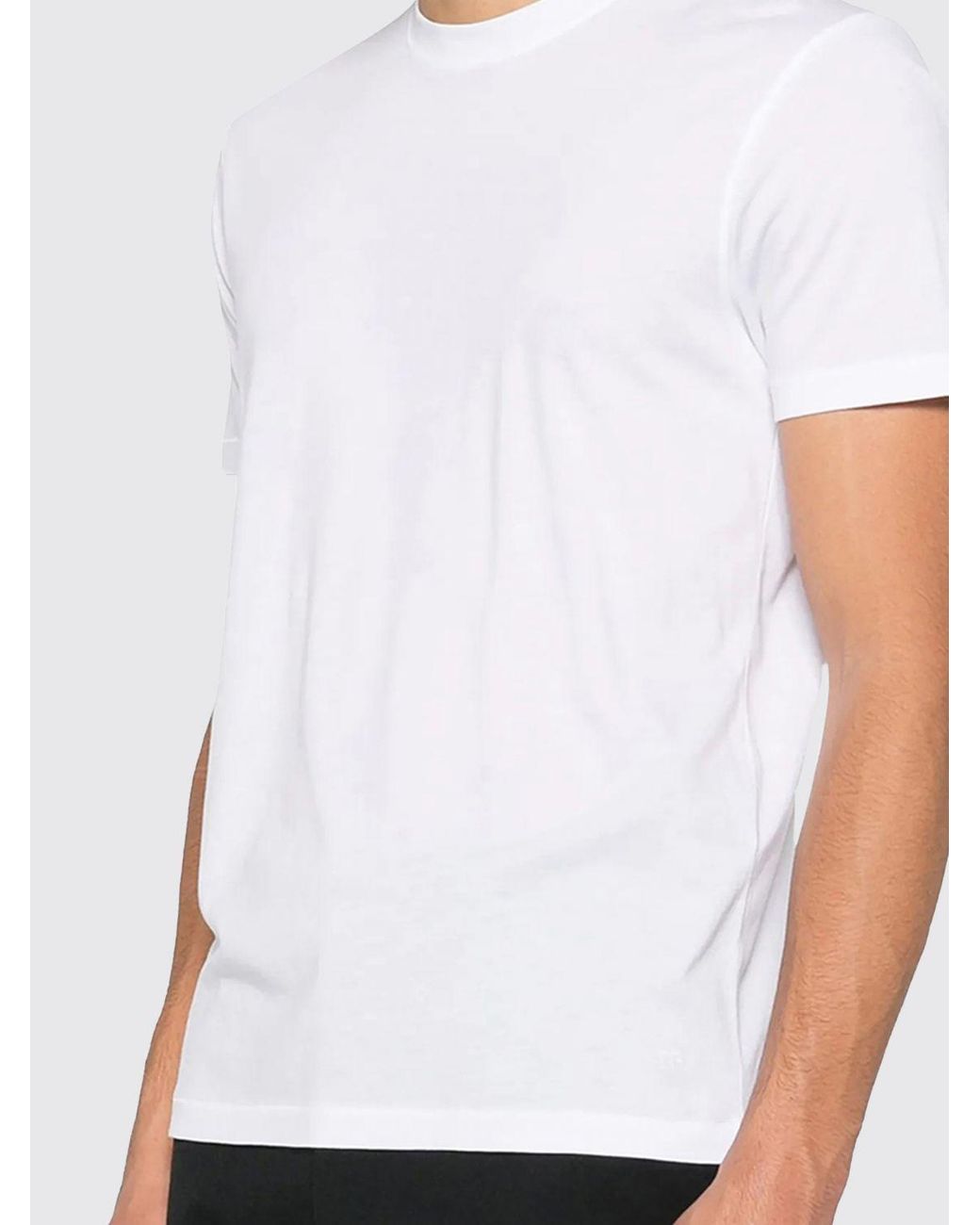 Tom Ford White Basic Cotton Blend T-Shirt for men