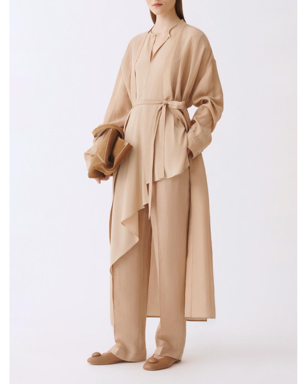 Fabiana Filippi Natural Wide Leg Trousers