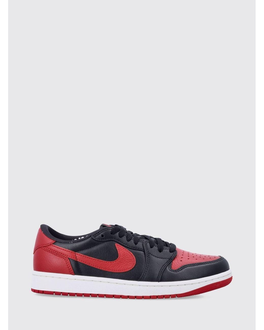 Nike White Air Jordan 1 Retro Low Smooth Leather Sneakers With Bicolor Design for men