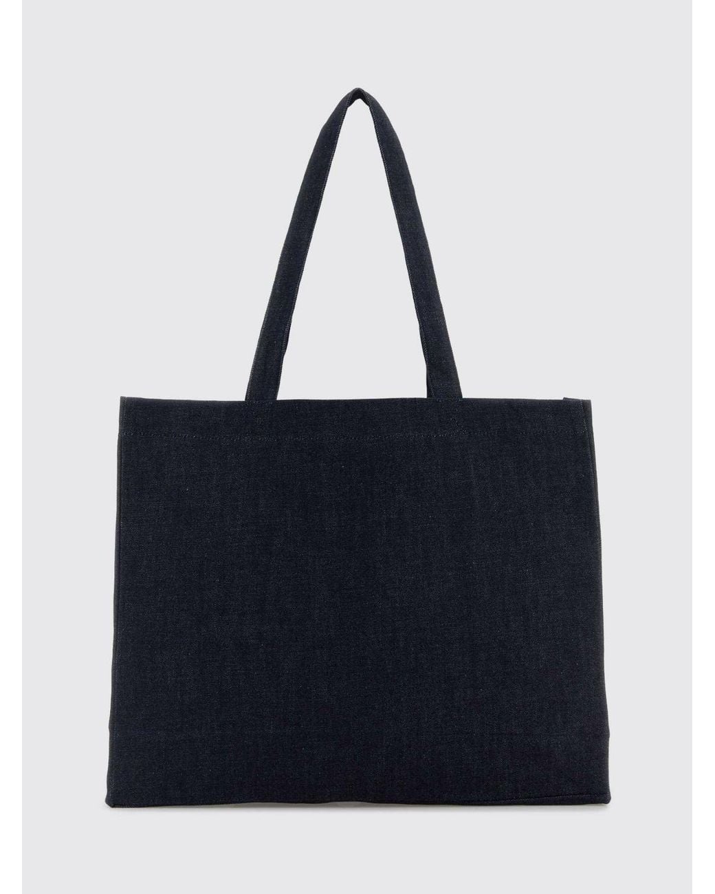 Bolso Tote De Denim De Algodón A.P.C. de hombre de color Black