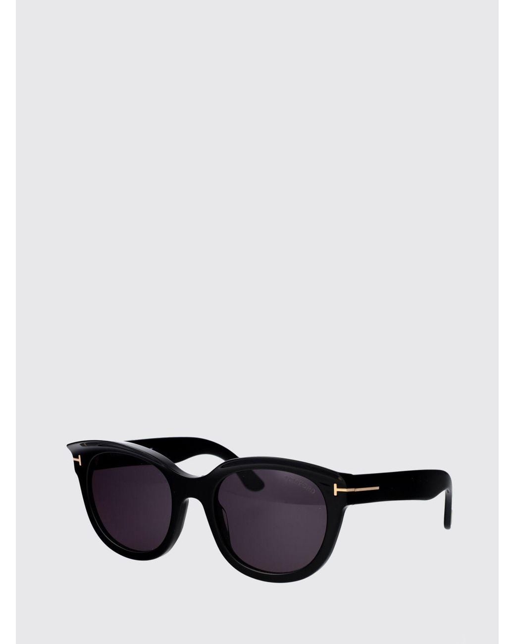 Tom Ford Black Rounded Cat-Eye Sunglasses