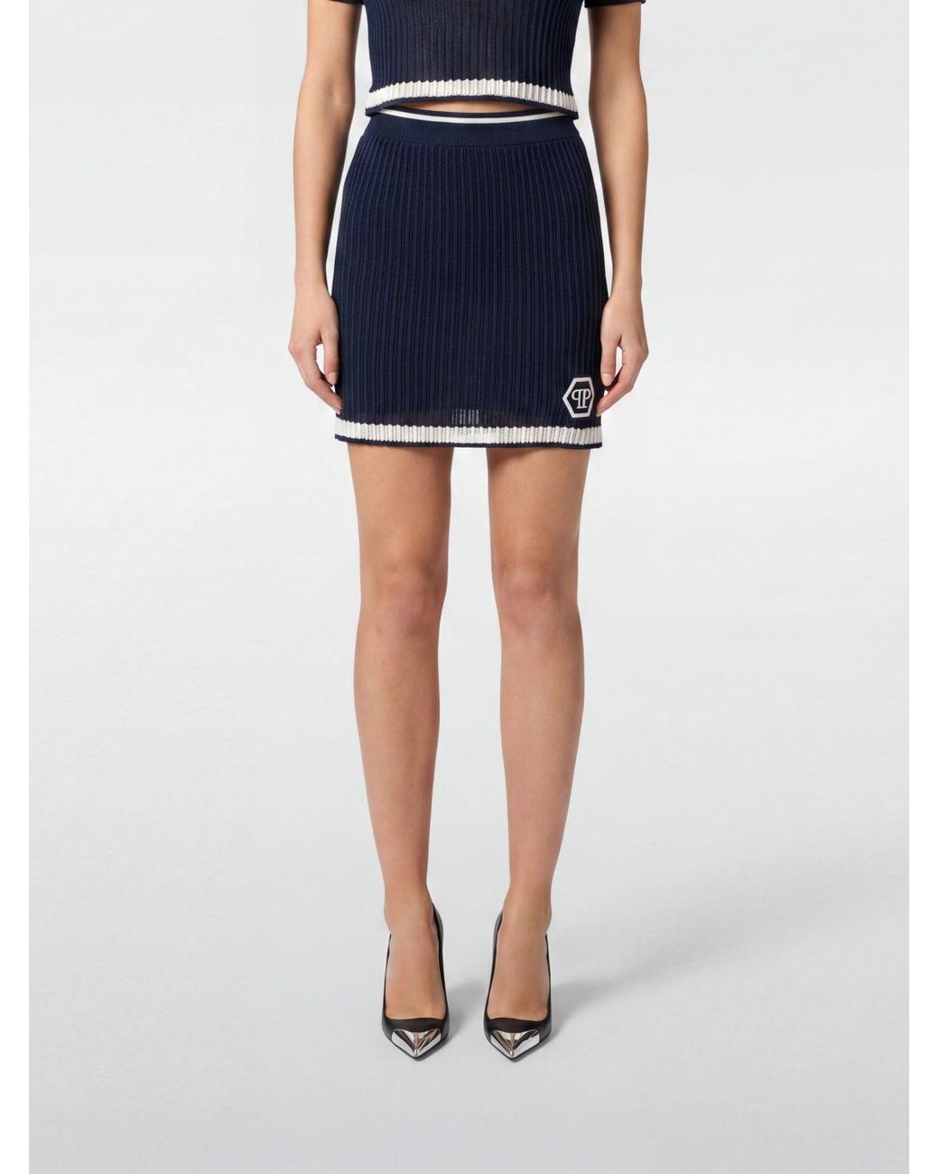 Philipp Plein Blue Skirt