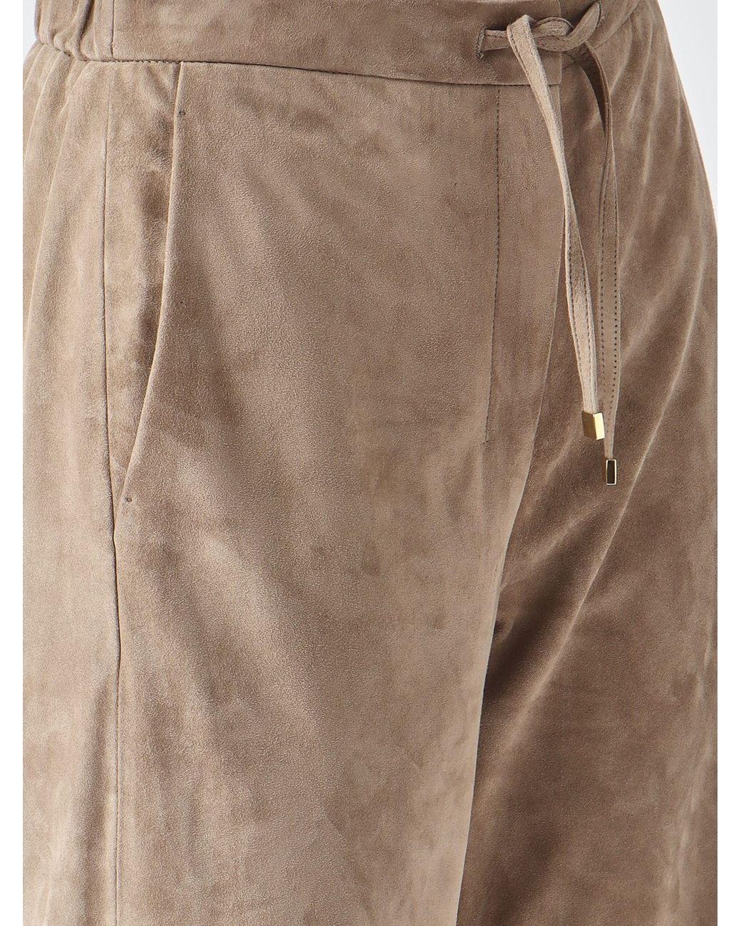 Max Mara Natural High-Waisted Wide-Leg Trousers
