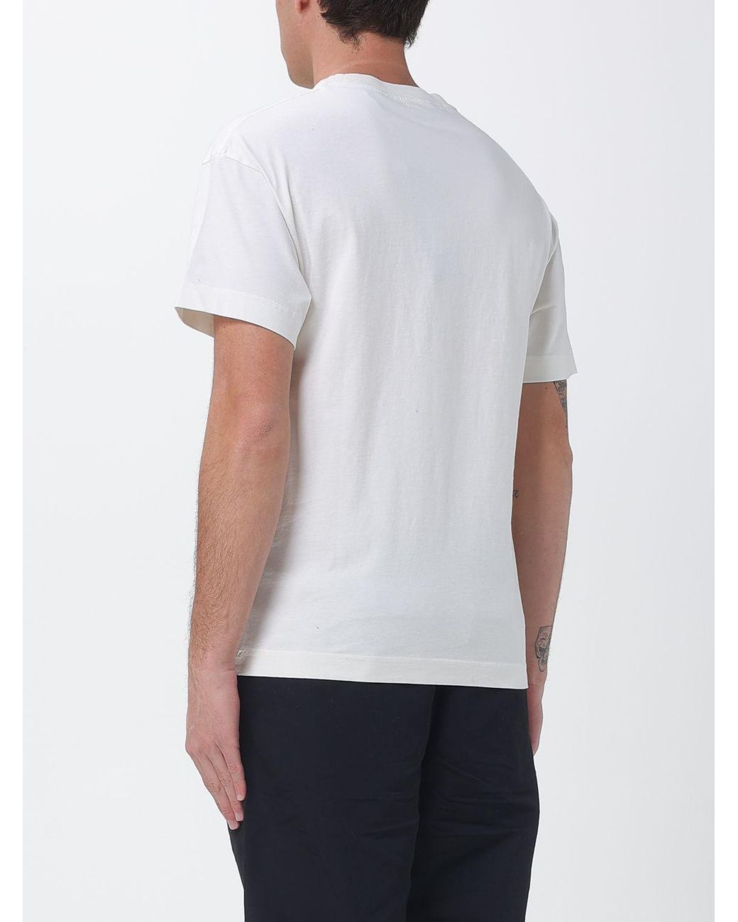 Palm Angels White Teddy Cotton T-Shirt for men