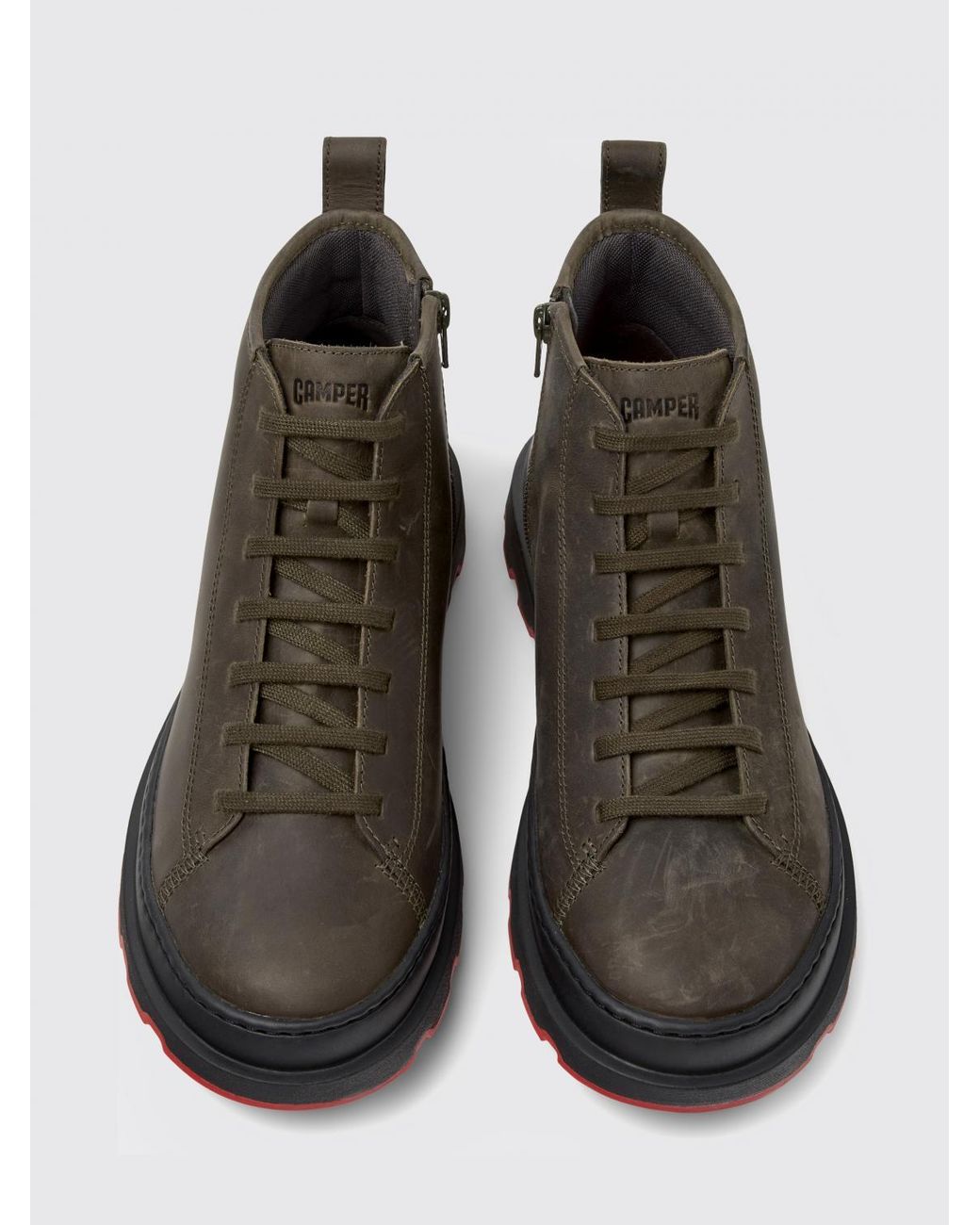 Camper Green Brutus+ Leather Ankle Boots for men