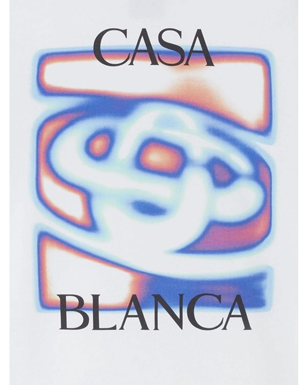 Casablanca White Printed Organic Cotton T-Shirt for men