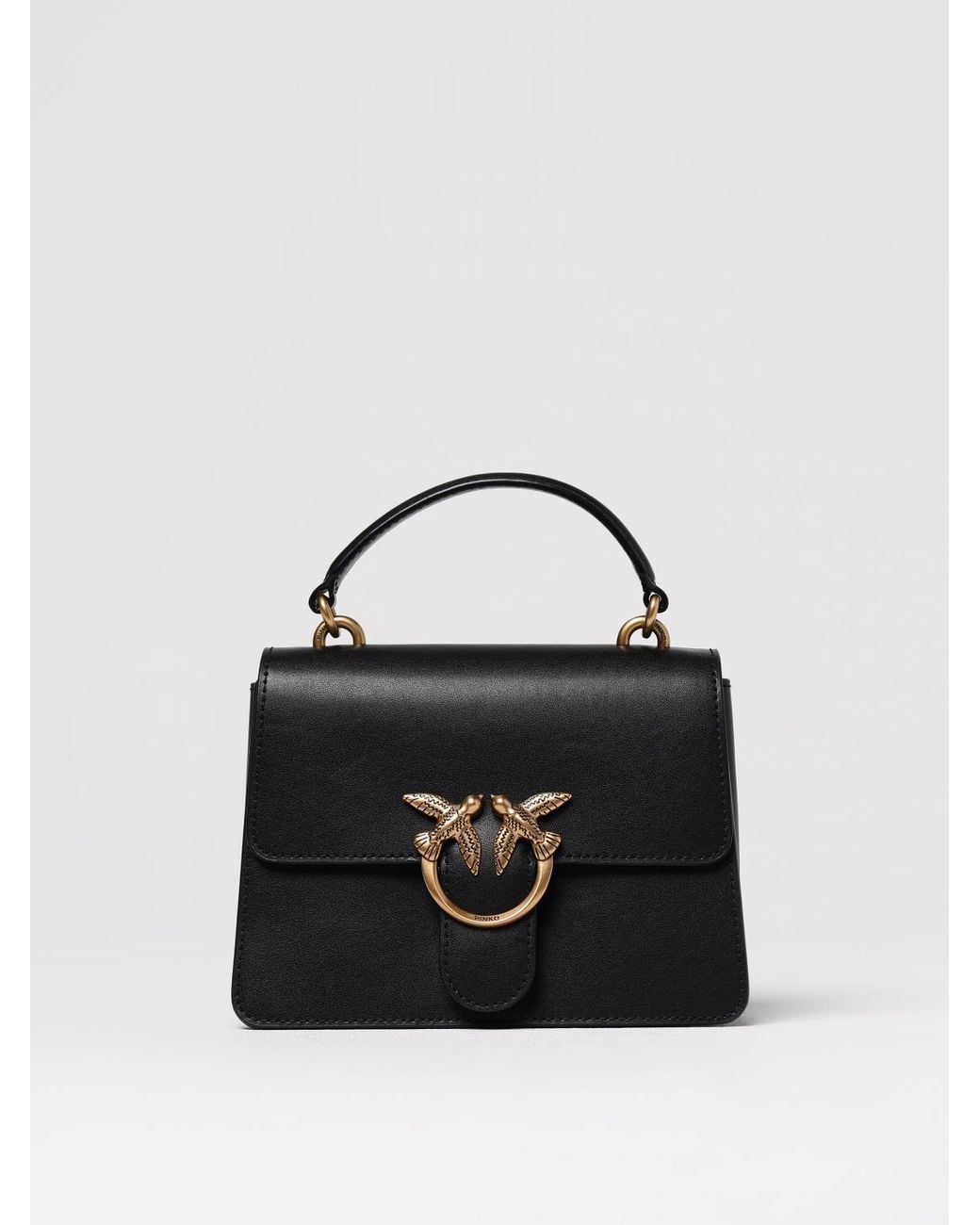 Pinko Black Mini Love Bag One Leather Bag