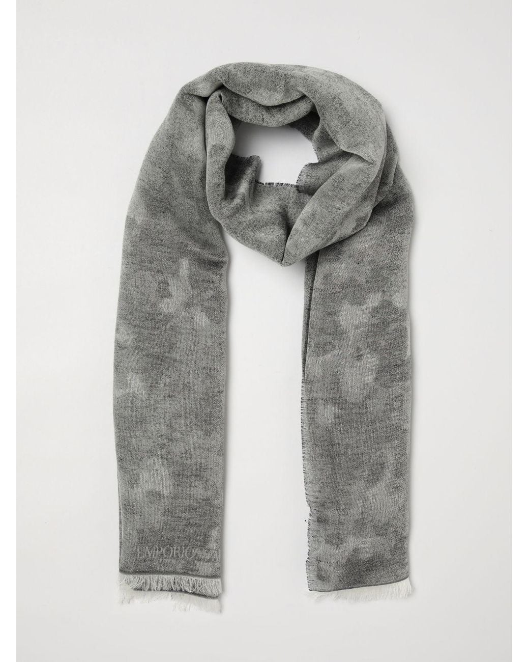 Emporio Armani Gray Linen Blend Stole