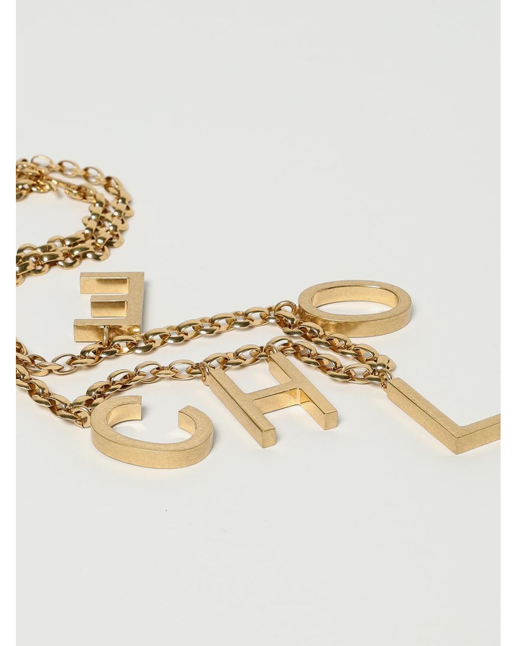 Chloé Natural ChloÉ Letters Brass Belt