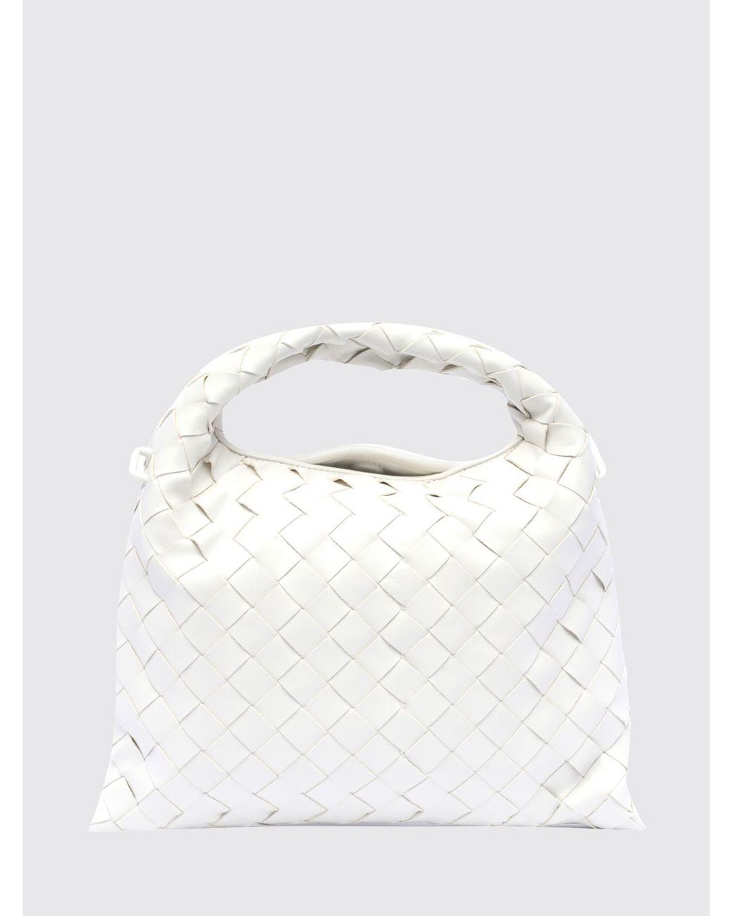 Bottega Veneta White Hop Woven Leather Bag