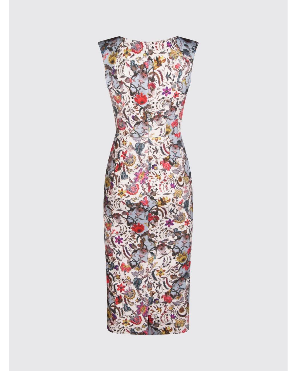 Roberto Cavalli White Printed Jersey Midi Dress