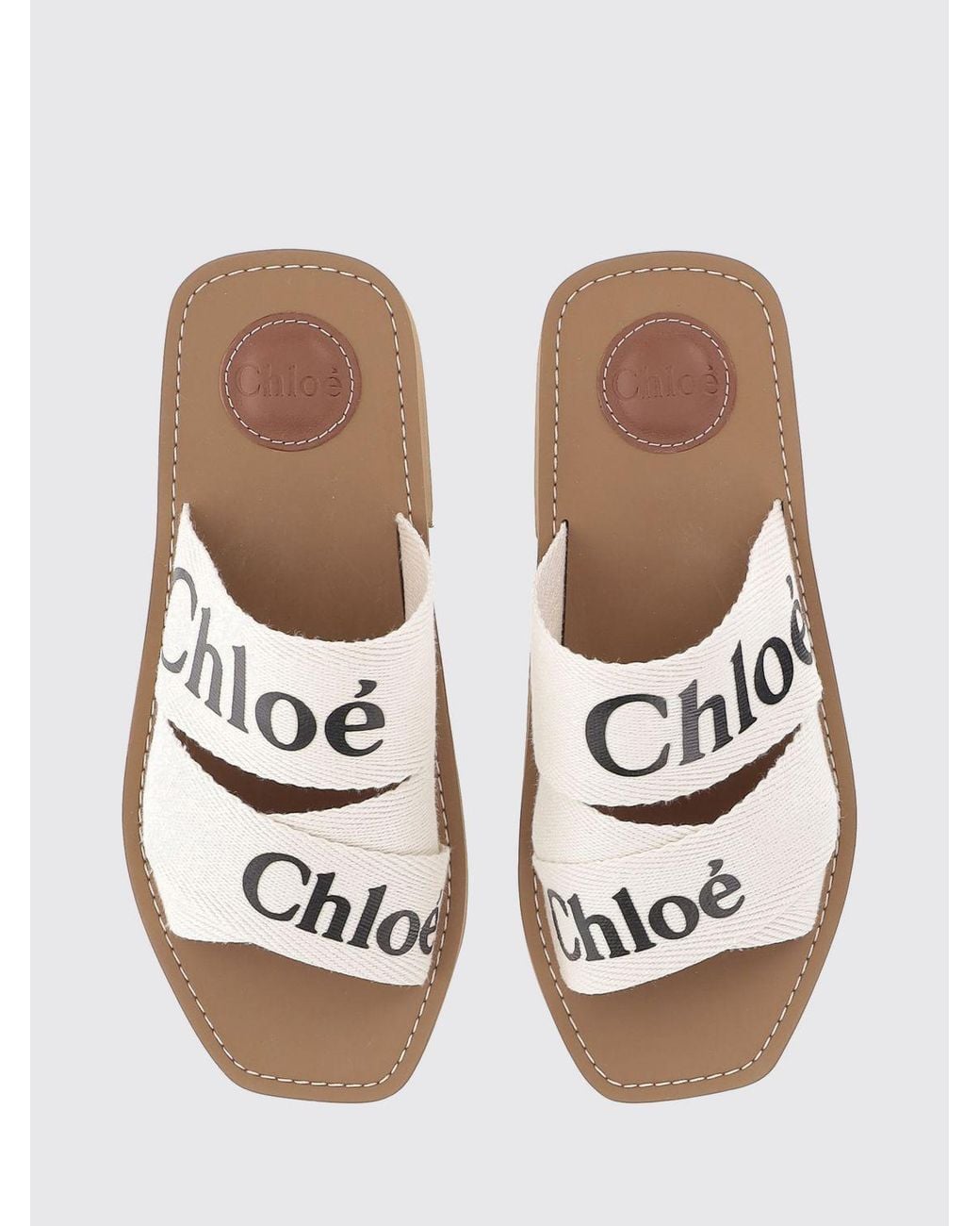 Chloé White Chlo&Eacute Heeled Sandal