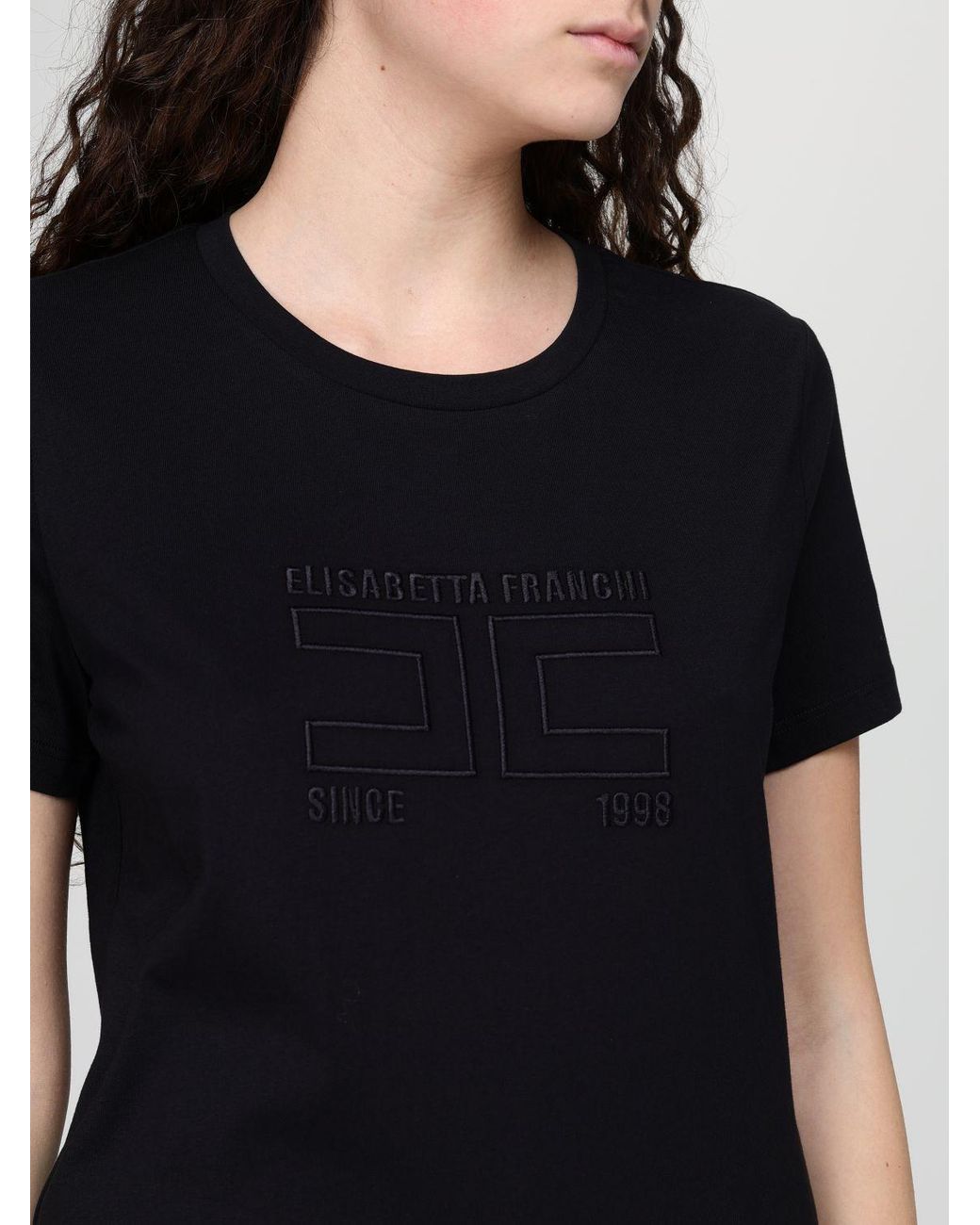 Elisabetta Franchi Black Jersey T-Shirt