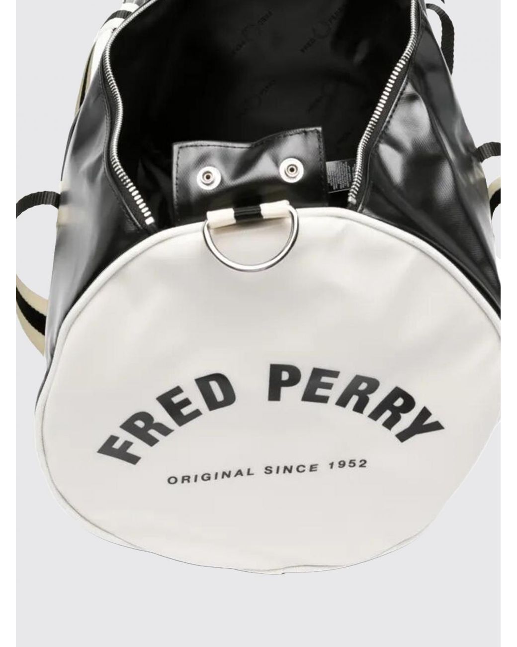 Fred Perry Black Recycled Polyester Duffle Bag for men