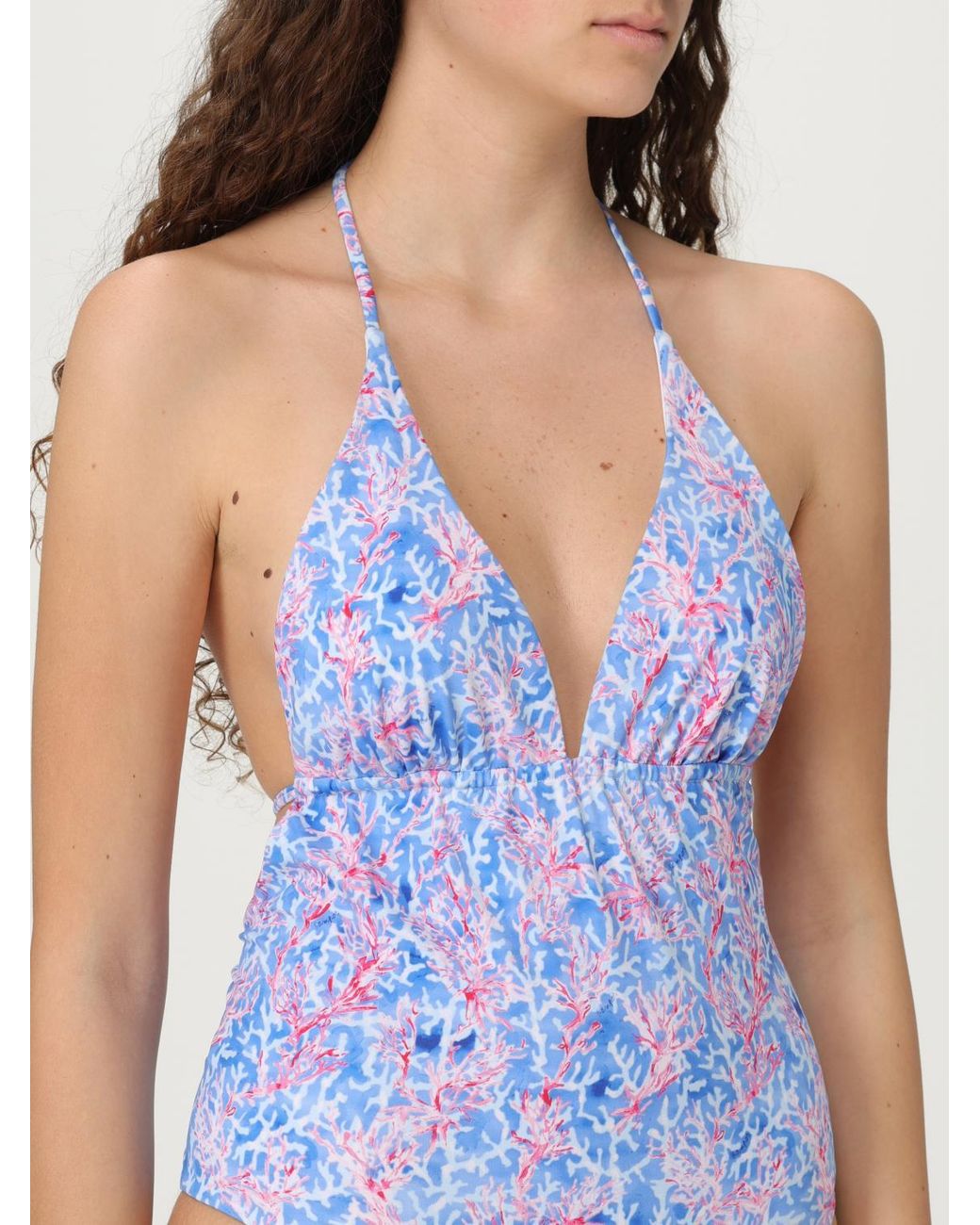 Traje De Baño De Una Pieza Estampado Kampos de color Blue